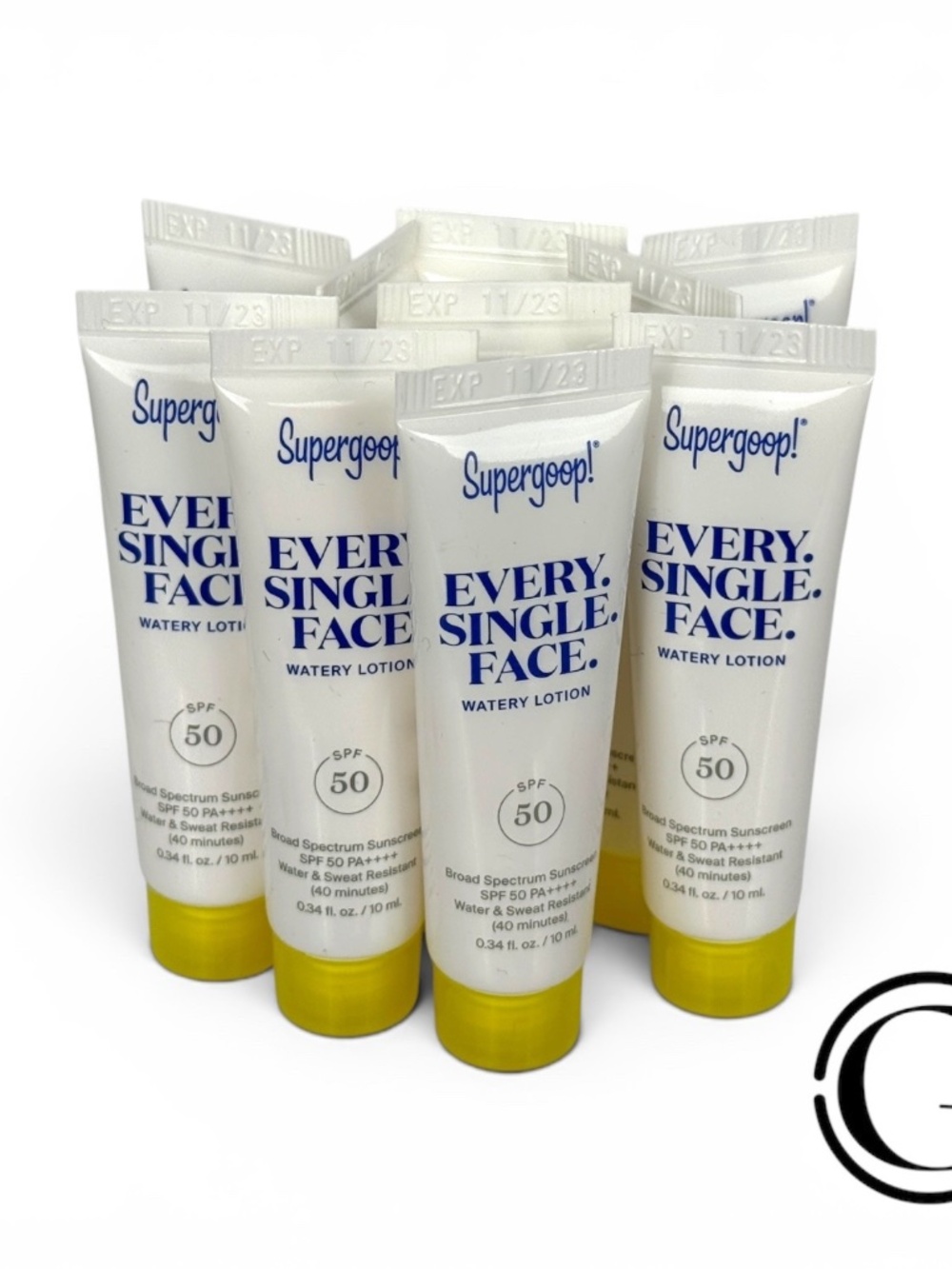 10X SUPERGOOP! EVERY SINGLE FACE WATERY LOTION SPF 50 SAMPLES 10ML*10 EXP 11/23